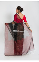 Pure Fine Muslin Silk Saree With Handweaving Sequin Design Work Border And Pallu (KR152)